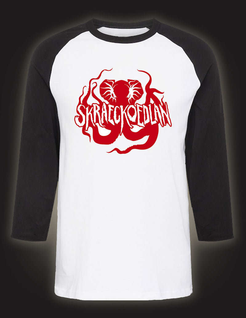 SKRAECKOEDLAN "Octoelephant" LongSleeve Raglan BLACK/WHITE