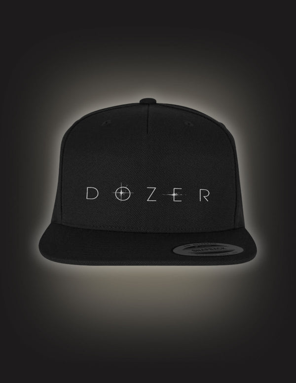 DOZER "New Logo Embroidered" Snapback Flexfit Cap BLACK