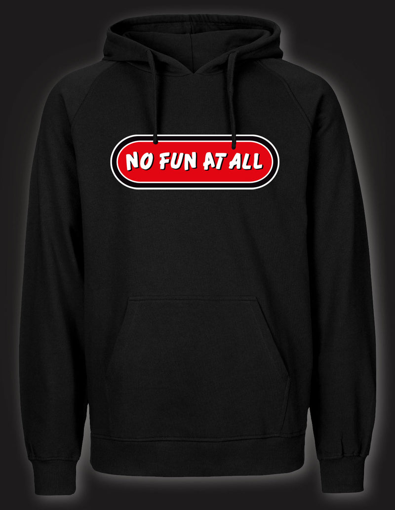 NO FUN AT ALL "Classic Logo" Hoodie BLACK