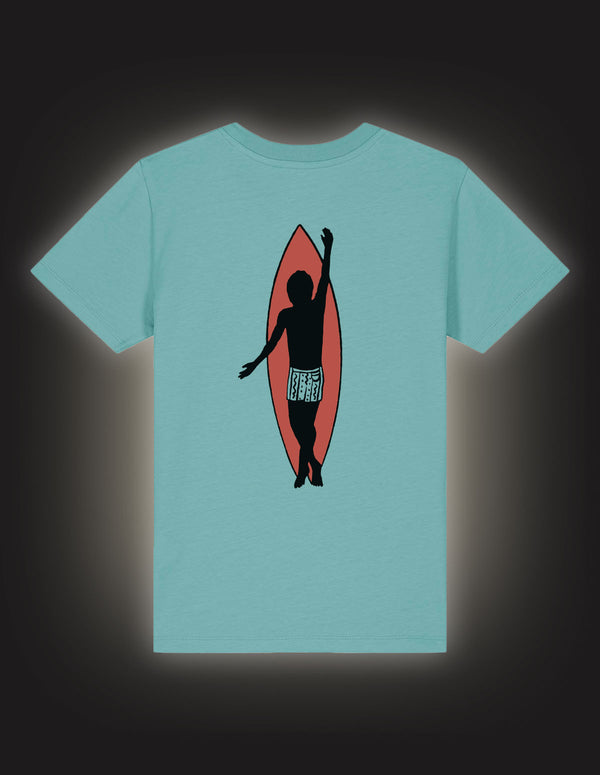 XAVIER RUDD "Surfer Kid" Kids-Shirt TEAL