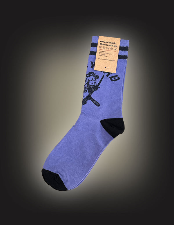 GRAVEYARD "Mermaid" Socks PURPLE/BLACK