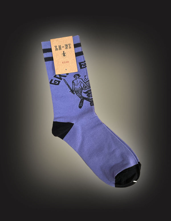 GRAVEYARD "Mermaid" Socks PURPLE/BLACK