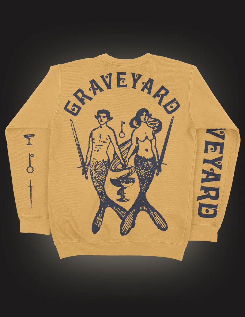 GRAVEYARD "Mermaid" Sweatshirt OCHRE