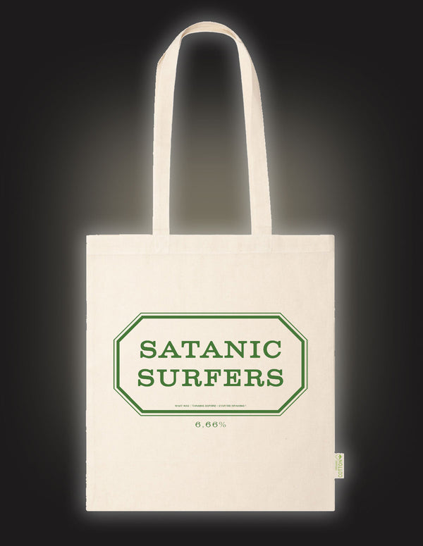 SATANIC SURFERS "Satanic Systemet" Tote Bag NATURAL WHITE