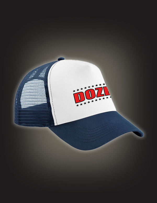 DOZER "Star Logo" Trucker Hat NAVY/WHITE