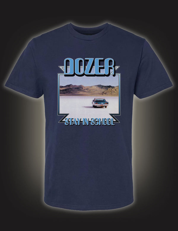 DOZER "Stay In School" T-Shirt NAVY