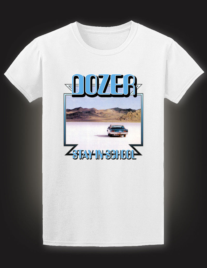 DOZER "Stay In School" T-Shirt WHITE