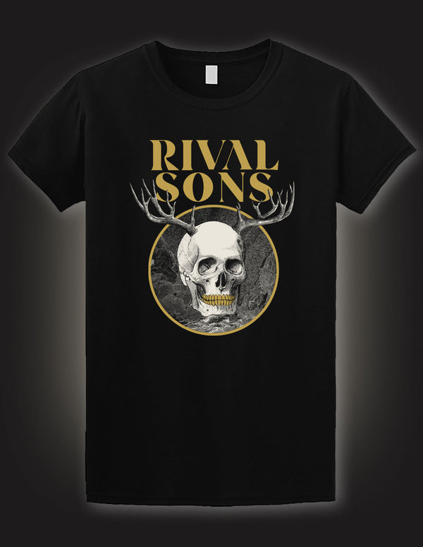 RIVAL SONS "Skull + Antler" T-Shirt BLACK