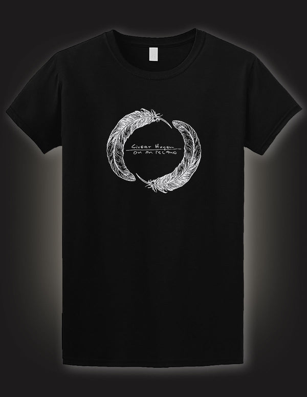 SIVERT HOYEM "Feather" T-Shirt BLACK