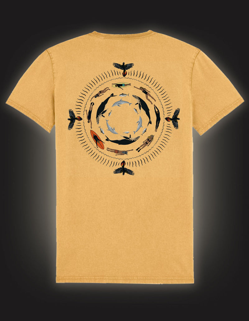 XAVIER RUDD "Free The People" T-Shirt OCHRE