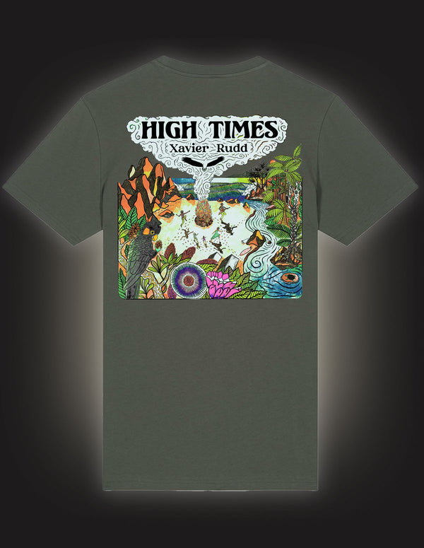 XAVIER RUDD "High Times" T-Shirt KHAKI