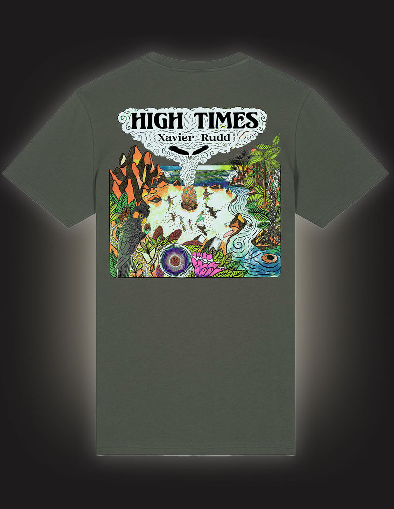 XAVIER RUDD "High Times" T-Shirt KHAKI