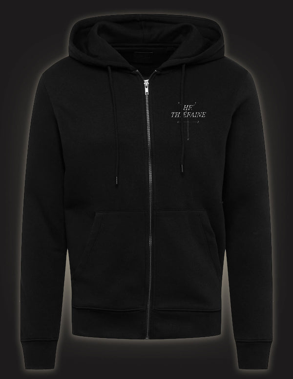 THIEFAINE "Signe Corbeau" Zip Hooded Sweatshirt BLACK