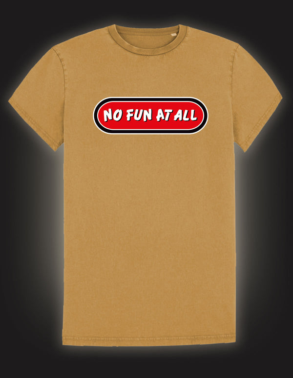 NO FUN AT ALL "Classic Logo" T-Shirt OLD GOLD