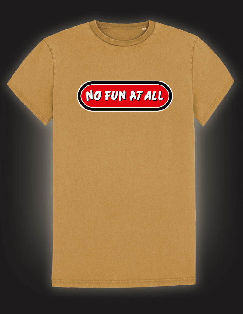 NO FUN AT ALL "Classic Logo" T-Shirt OLD GOLD