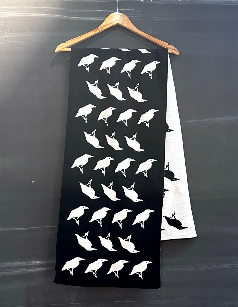 THIEFAINE "Corbeau" Scarf BLACK/WHITE